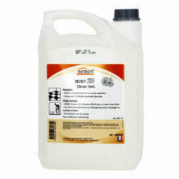 SENET 2D Citron 5L convient particulièrement au nettoyage des sols, carrelages et surfaces dures lavables.
