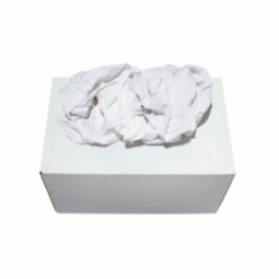 Carton de chiffons blanc 100% coton - 10kg