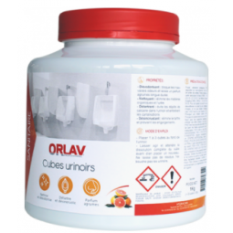 Galets urinoirs ORLAV parfum agrumes sont des pdts d’hygiène nettoyants, désodor, détartrants et rafraichissants