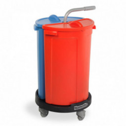 Chariot NUMATIC NC2 ReFlo avec 2 collecteurs à déchets 70L avec couvercle