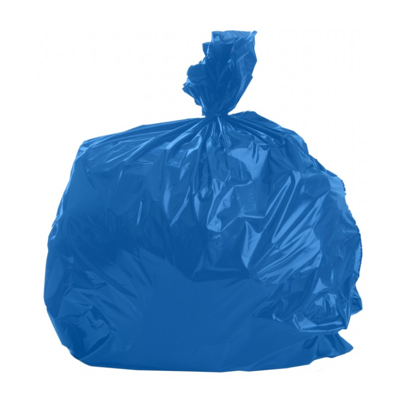 Sacs poubelles bleu 50L - Carton de 500
