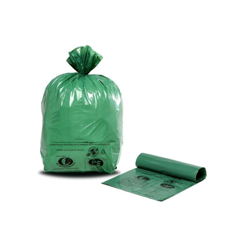 Sac-poubelle en papier biodégradable - Déchets vert - 70 à 140 L 