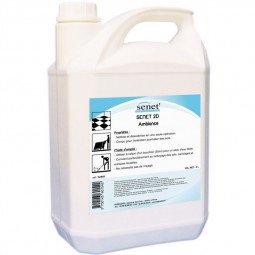 SENET 2D Ambiance 5L convient particulièrement au nettoyage des sols, carrelages et surfaces dures lavables.