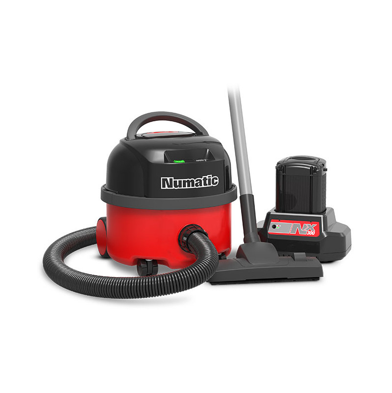 Aspirateur poussière NVB190NX NUMATIC batterie lithium 8L, livré avec 1 batterie et 1 chargeur