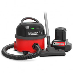 Aspirateur poussière NVB190NX NUMATIC batterie lithium 8L, livré avec 1 batterie et 1 chargeur