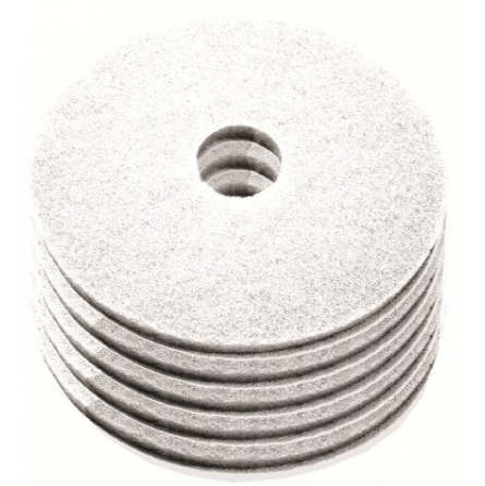 Carton de 5 disques de lustrage blanc diamètre 432mm - NUMATIC