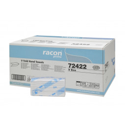 Papier essuie-mains plié Recyclé 25% RACON - 2 plis - Colis de  210X15F