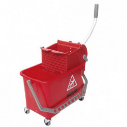 Chariot de lavage double bac 15L rouge UNGER COMSR