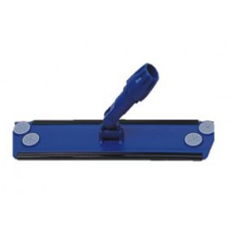 Balai trapeze 40 cm velcro plastique bleu scratch