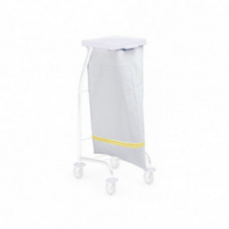 Sac a linge portefeuille 60 L bande jaune 220g m2 chariot ramassage linge FILMOP