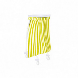 Sac a linge 65 L rayé jaune 170 g m2 chariot ramassage linge FILMOP