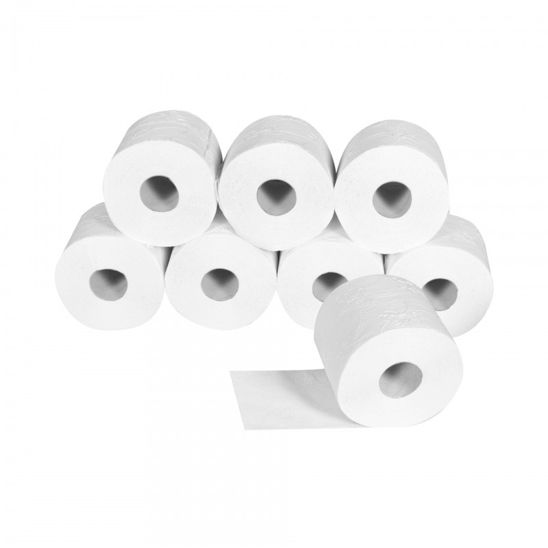 Papier toilette 3 plis blanc micro gaufré (4 rouleaux)