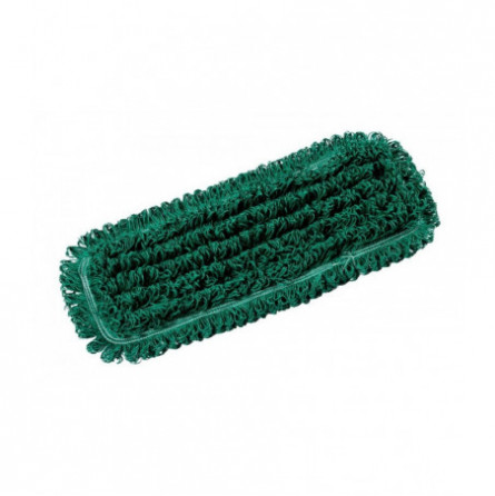 Frange speedy 40 cm microfibre vert fils bouclés à languettes pour support pliant FILMOP