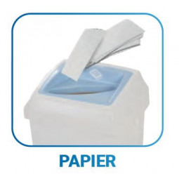 Poubelle container 50 L ATLAS FIT couvercle oval bleu collecte papier FILMOP