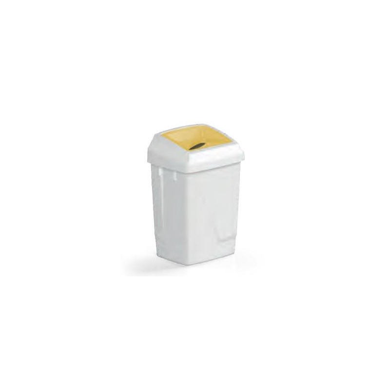 Poubelle container 50 L ATLAS FIT couvercle oval jaune collecte papier FILMOP