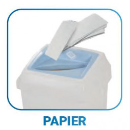 Poubelle container 50 L ATLAS FIT couvercle oval jaune collecte papier FILMOP