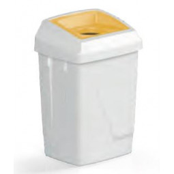 Poubelle container 50 L ATLAS FIT couvercle rond jaune collecte verre plastique metal FILMOP