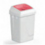 Poubelle container 50 L ATLAS FIT couvercle rond rouge collecte verre plastique metal FILMOP
