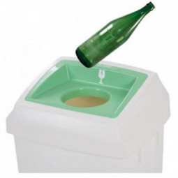 Poubelle container 50 L ATLAS FIT couvercle rond vert collecte verre plastique metal FILMOP