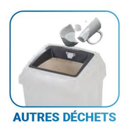 Poubelle container 50 L ATLAS FIT couvercle rectangle gris collecte autres dechets FILMOP