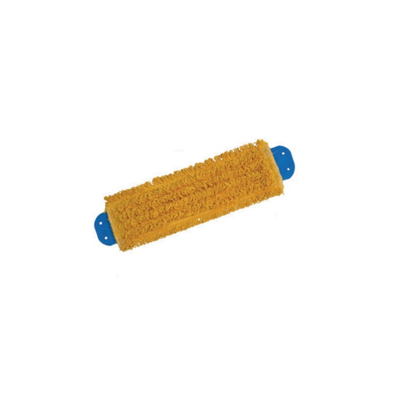 Frange à languettes microfibre jaune 40 cm speedy fils bouclés dos polyester FILMOP