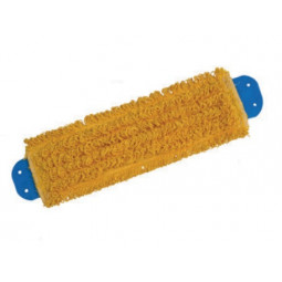 Frange à languettes microfibre jaune 40 cm speedy fils bouclés dos polyester FILMOP