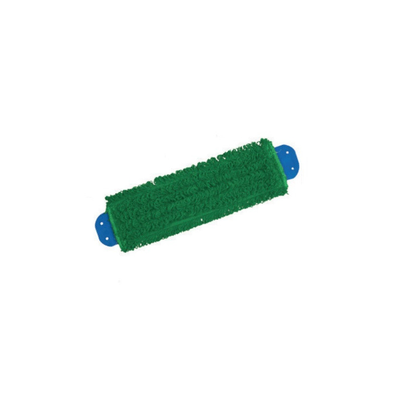 Frange à languettes microfibre vert 40 cm speedy fils bouclés dos polyester FILMOP