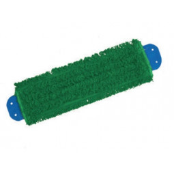 Frange à languettes microfibre vert 40 cm speedy fils bouclés dos polyester FILMOP