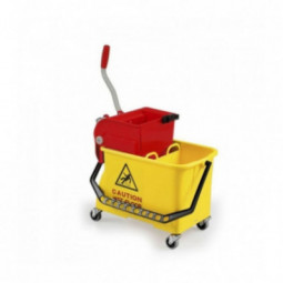 Seau de lavage bi-bacs SPIDER 2 x 8 L avec presse a plat sans fond FILMOP