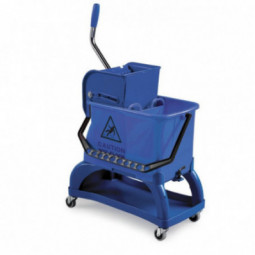 Seau de lavage bi-bacs bleu SPIDER MAX 2 x 8 L avec presse a plat FILMOP