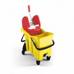 Seau de lavage bi-bacs TWICE 14 + 16 Litres avec presse a machoires FILMOP