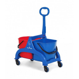 Chariot lavage FRED 2 x 25 litres avec timon latéral sans presse FILMOP