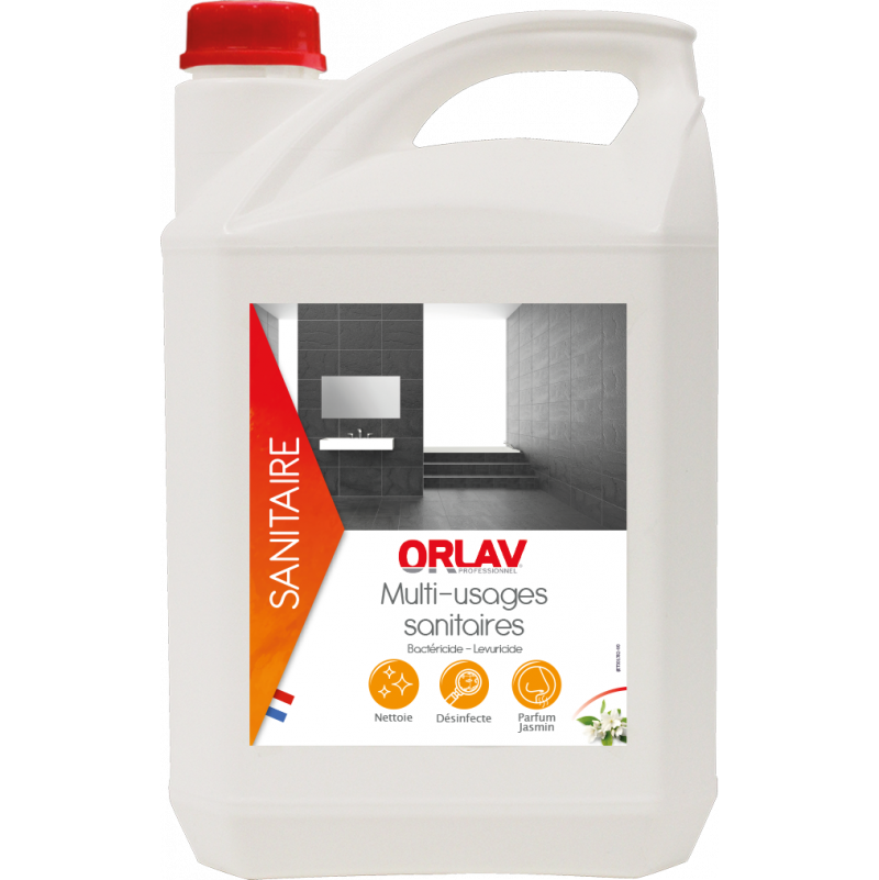 Multi-usage sanitaire ORLAV 5L fleurs blanches et jasmin Nettoyant, désinf.