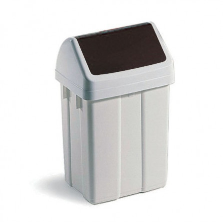 Poubelle FLIP FLAP 25L en polypropylène, couvercle basculant