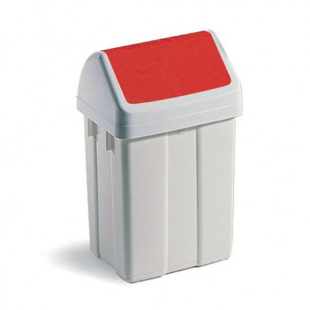 Poubelle FLIP FLAP 25L en polypropylène, couvercle basculant