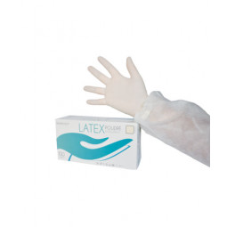 Gants Latex jetables légèrement poudré à surface lisse - Boite de 100 M