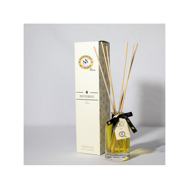 Diffuseur d'ambiance Mikado - Invernu (hiver) Savonnerie du Nebbiu