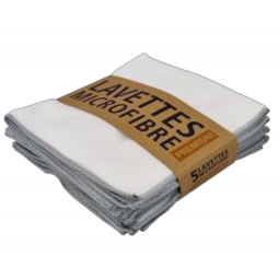 Lavette microfibre multi-usages blanche PREMIUM 300 g/m² - 38x38cm