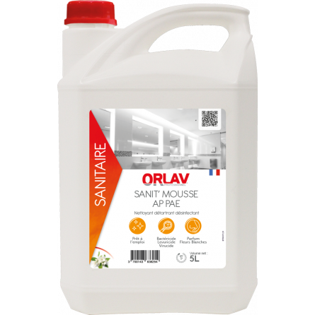 Sanit’Mousse AP PAE – nettoyant désinfectant sanitaire prêt à l’emploi