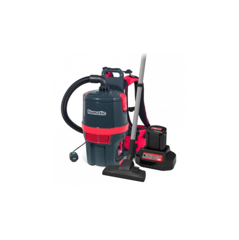 Aspirateur dorsal RSB150NX NUMATIC à batterie 6L avec une batterie et un chargeur