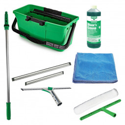 Kit nettoyage des vitres professionnel 12L - 10 éléments